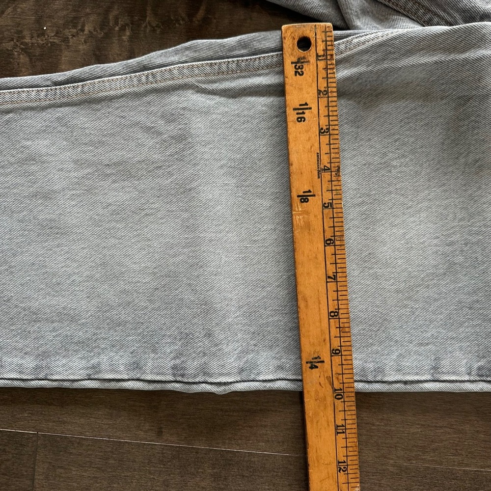 NWT Zara High Rise Straight Ankle Length Jeans Raw Hem Light Gray Wash 8 - Picture 6 of 10